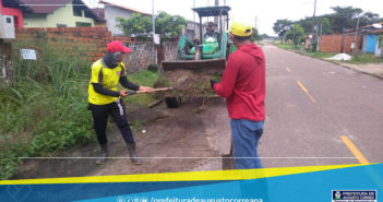 Limpeza no bairro São Benedito em Augusto Corrêa