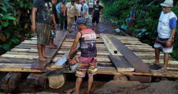 Secretaria Municipal Obras:  Semob finalizou a construção da ponte do Apuí próximo ao minelvino na região de Santa Maria do Açaizal